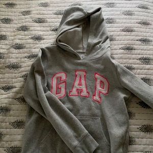 grey and pink gap kids hoodie